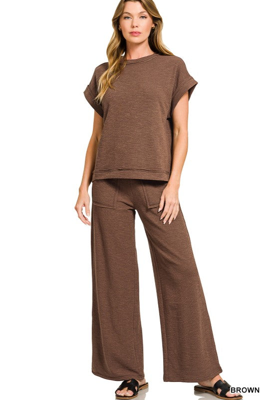 Slub Tee & Patch Pocket Pant Set