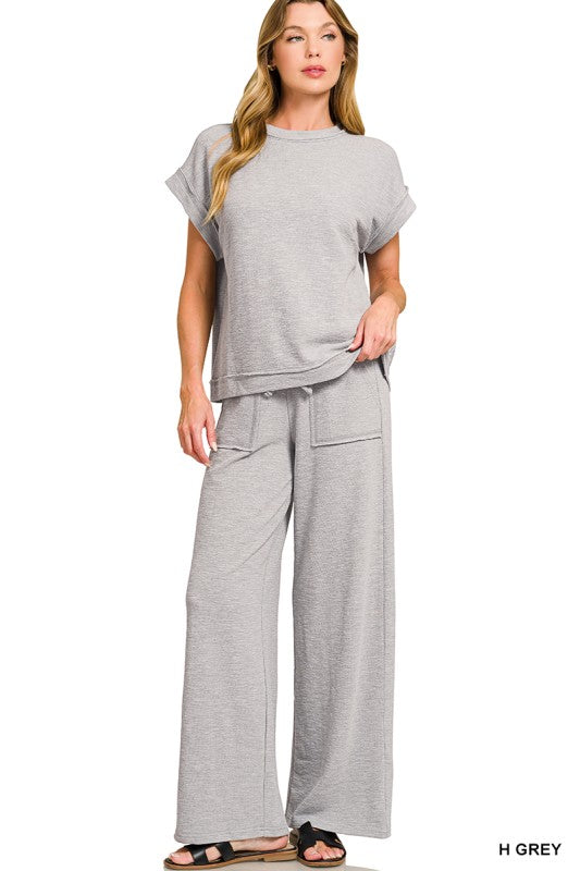 Slub Tee & Patch Pocket Pant Set