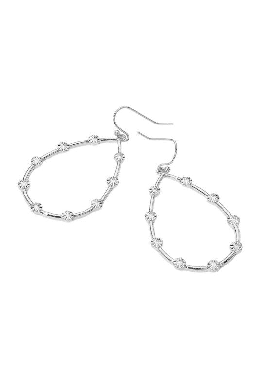 Starburst Disk Teardrop Earring