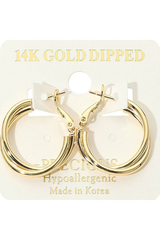 Double Twist Hoop Earrings