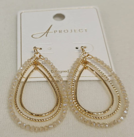 Beaded Layered Teardrop Earring