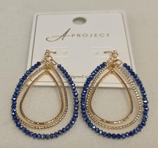Beaded Layered Teardrop Earring