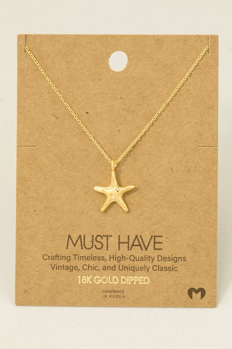 Textured Star Must Have Necklace