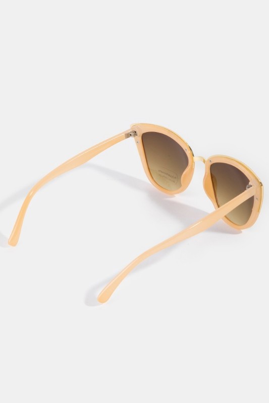 Acetate Gold Trim Cat Eye Sunglasses