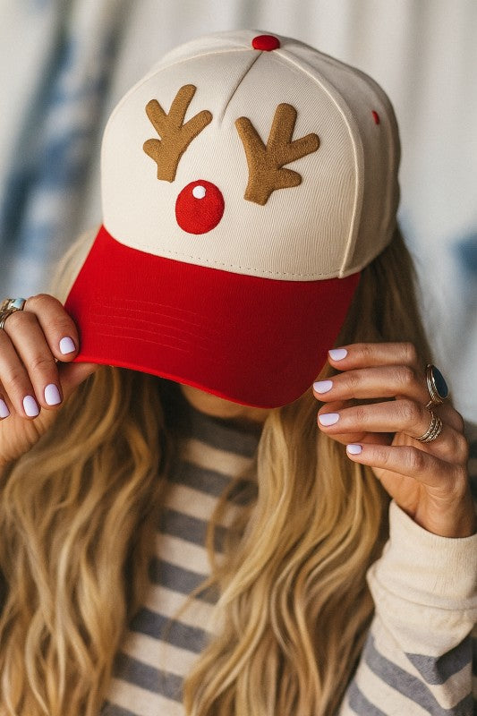 Festive Holiday 5 Panel Baseball Hat