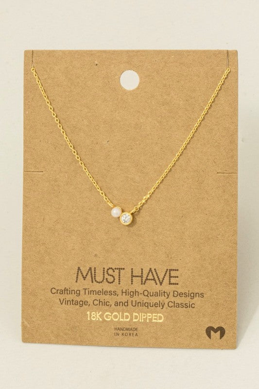 Pearl & Rhinestone Must Have Necklace