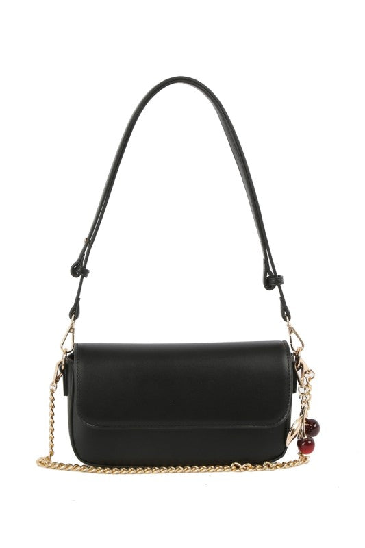 Cherry Charm Flap Shoulder Bag