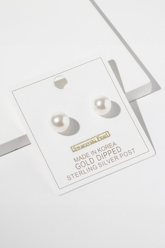 Swarovski Pearl Stud Earrings