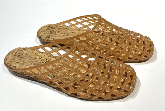 Mesh Jelly Slip On Mule-Natural