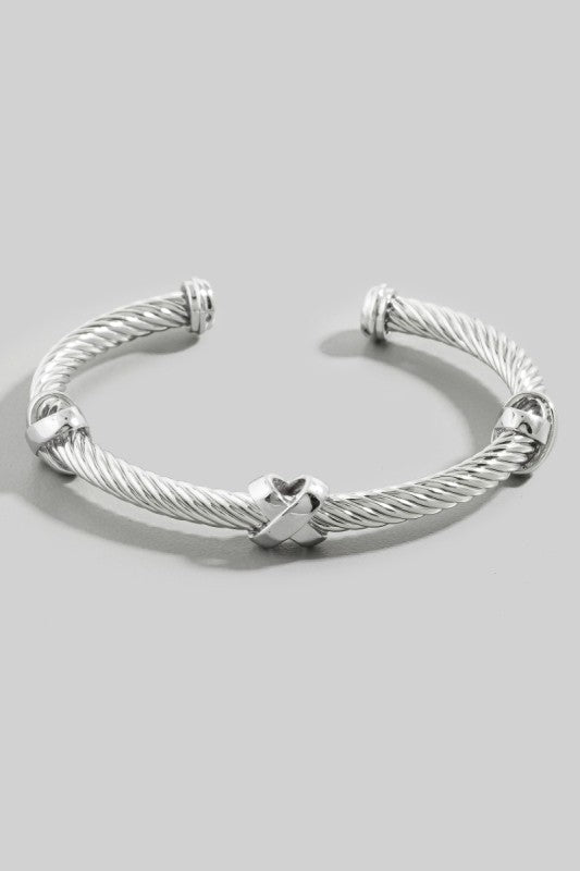 Twist Cable Cuff X Bracelet