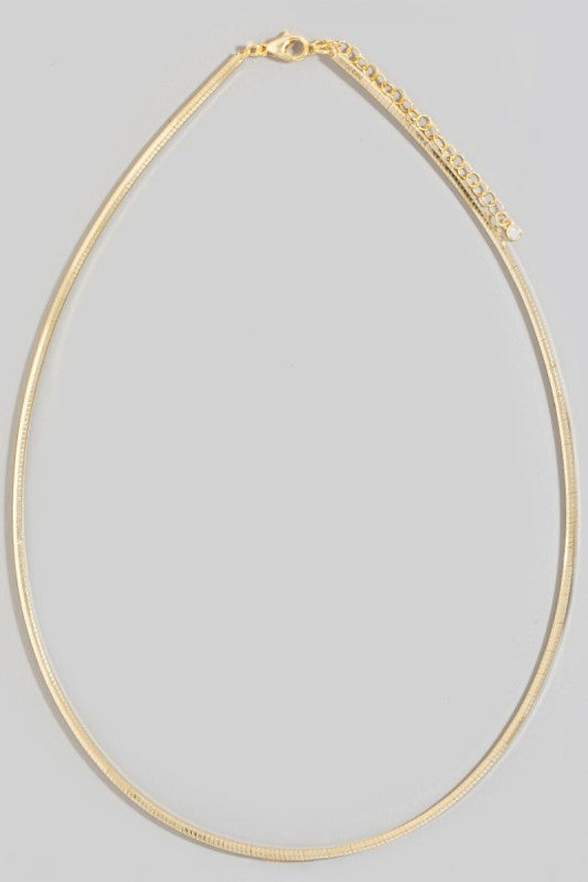 Gold Dipped Slim Box Chain Necklace