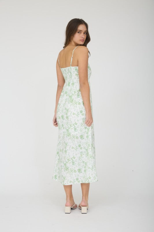 Floral Spaghetti Strap Midi Dress