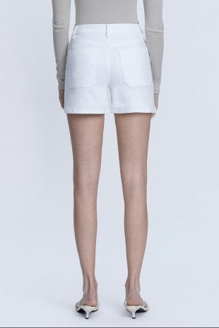 High Rise Patch Pocket Short-Optic White