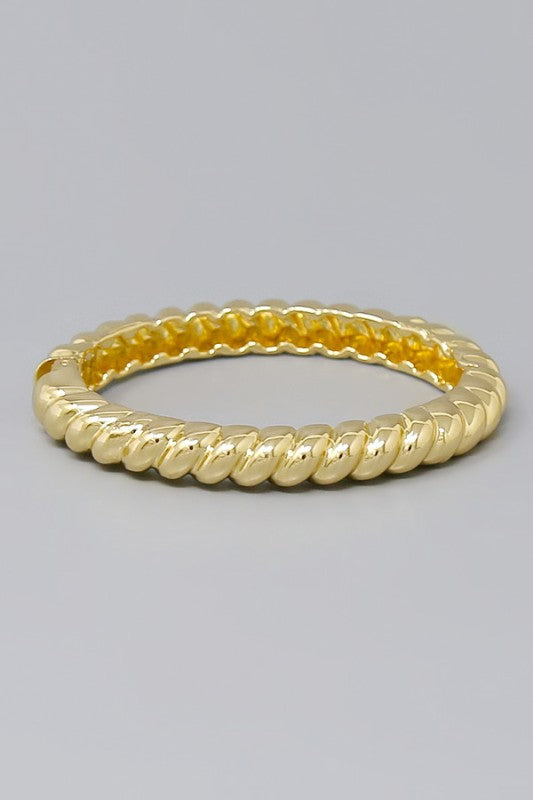 Bubble Braid Cuff Bracelet-Gold