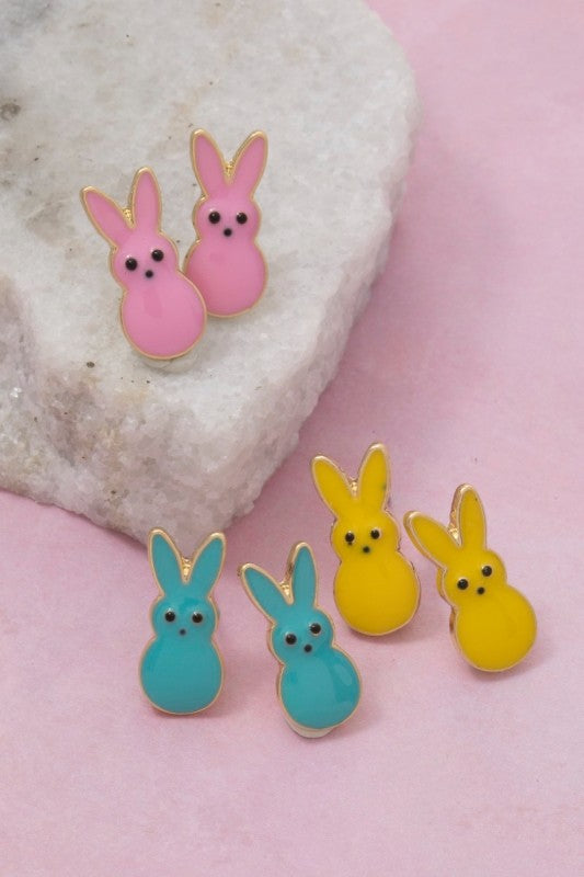 Peeps Enamel Stud Earring