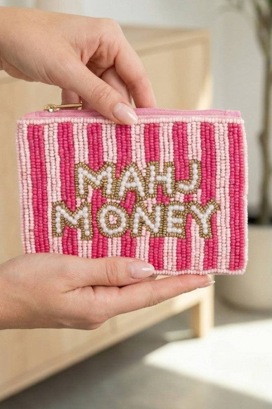 Beaded Mahj Zip Pouch