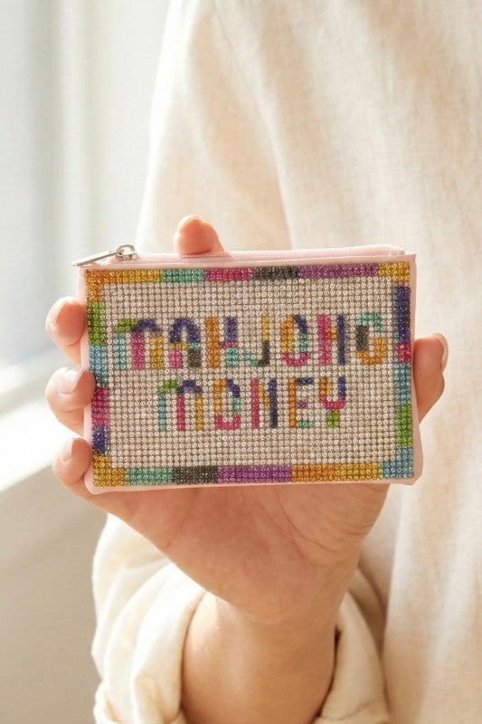 Beaded Mahj Zip Pouch