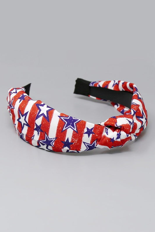 Slim Knot Stars Headband-RWB
