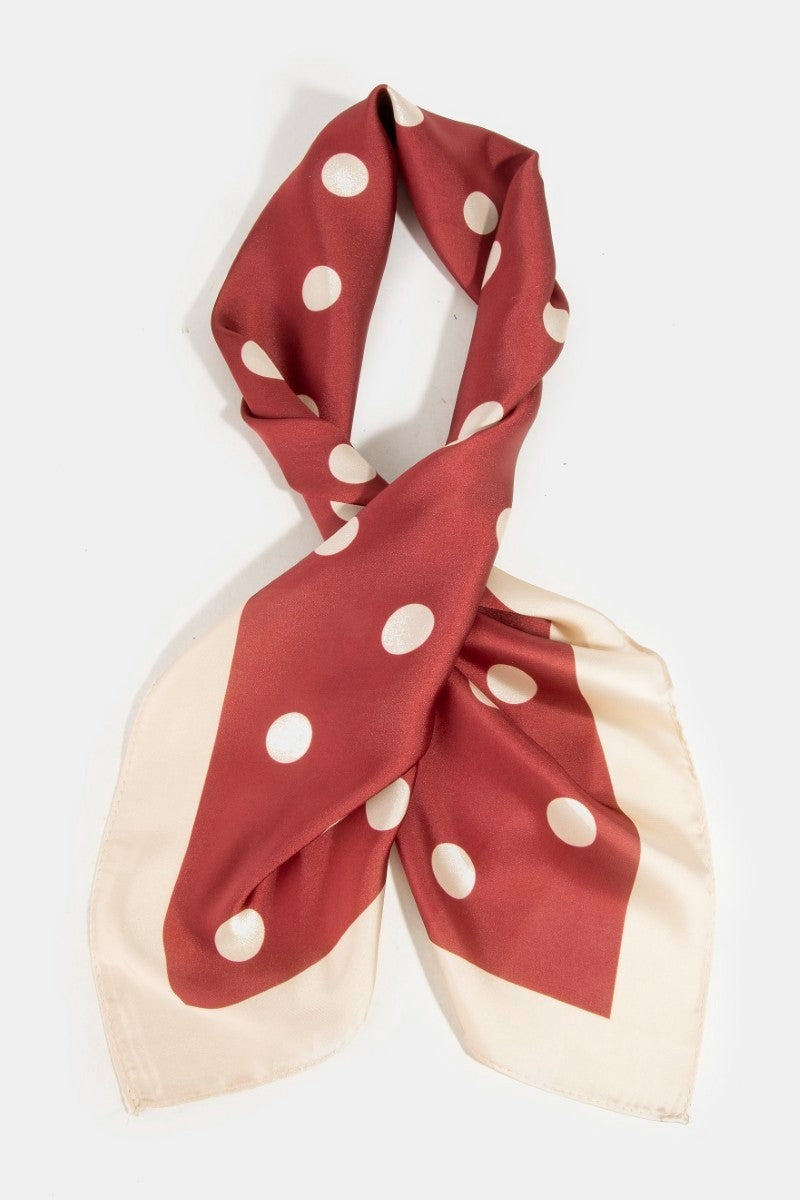 Garnet & Gold Polka Dot Scarf