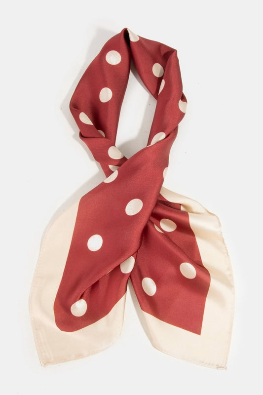 Garnet & Gold Polka Dot Scarf