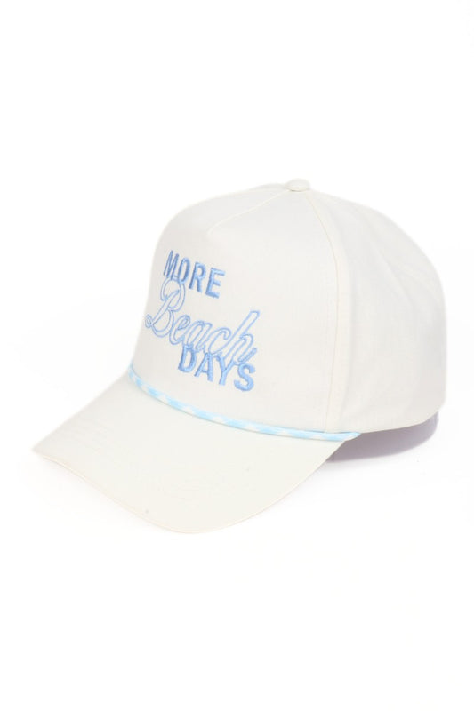 More Beach Days Rope Detail Hat-Blue