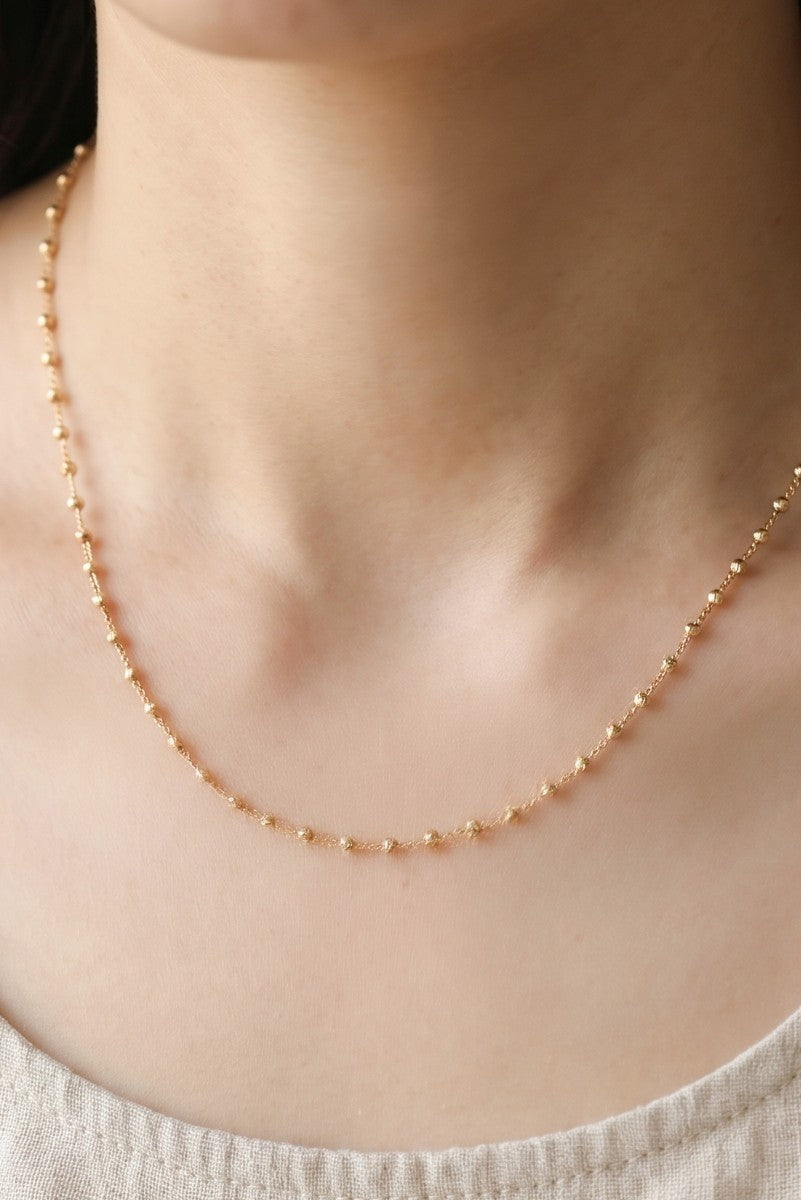 Satellite Ball Gold Chain Necklace