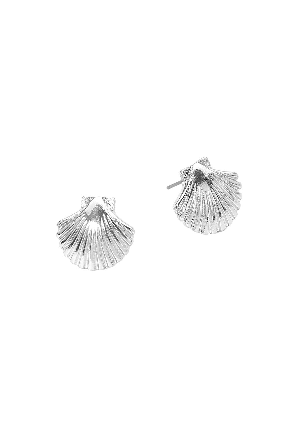 Small Textured Seashell Stud Earring