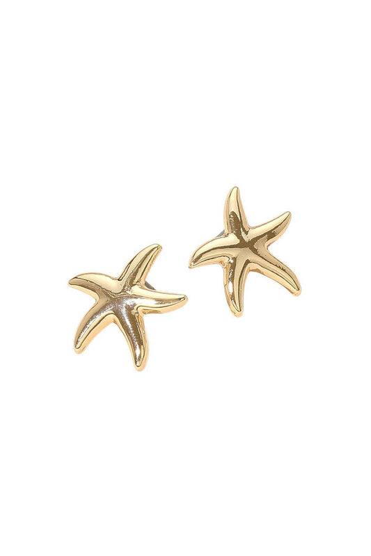 Smooth Starfish Stud Earring