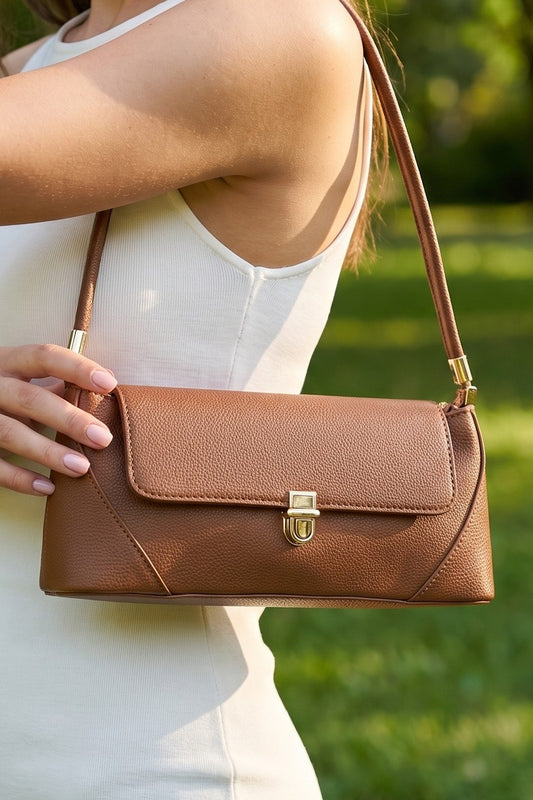 Rectangle Flap Closure Shoulder Bag