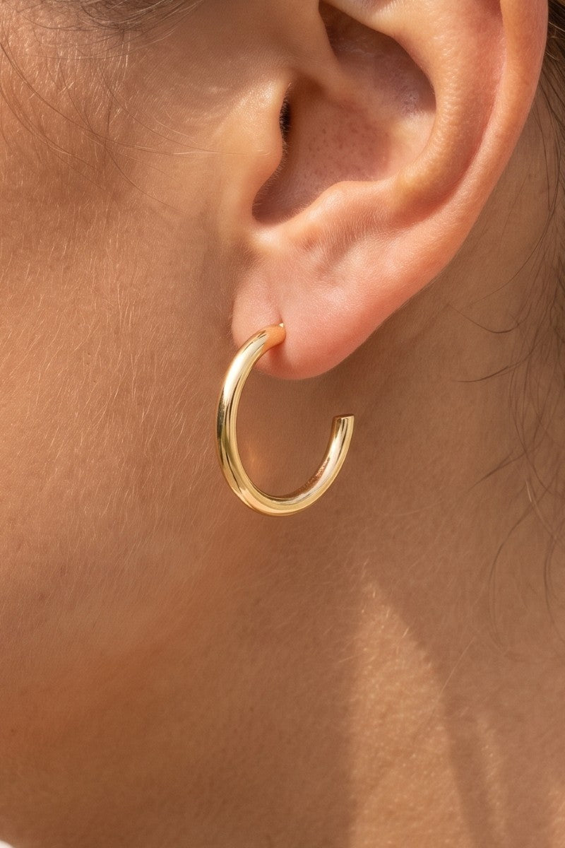 Classic Thin Gold Hoop Earring