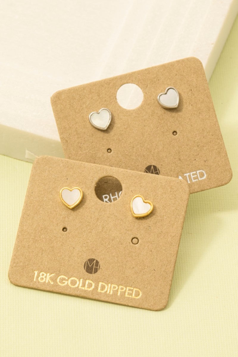 MOP Mini Heart Must Have Stud Earring