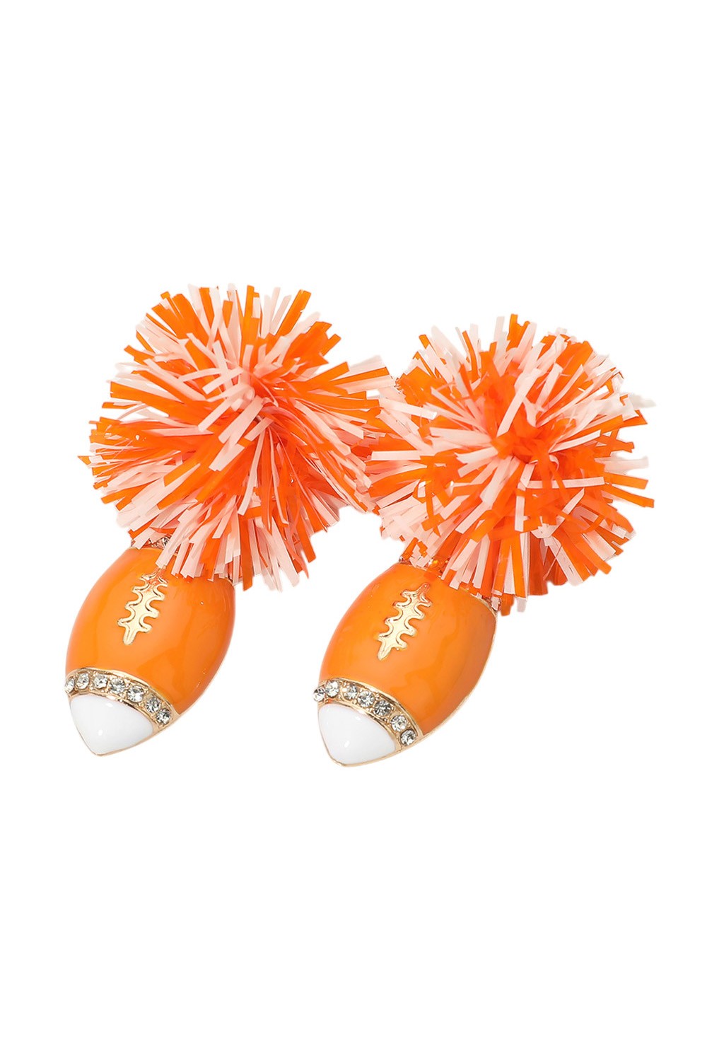 Pom Pom Football Enamel Drop Earring