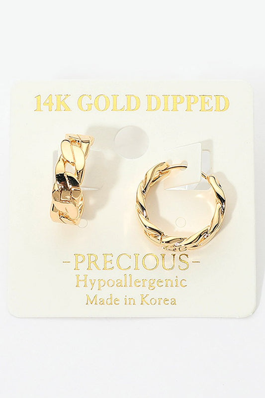 Braided Small Hoop Earring