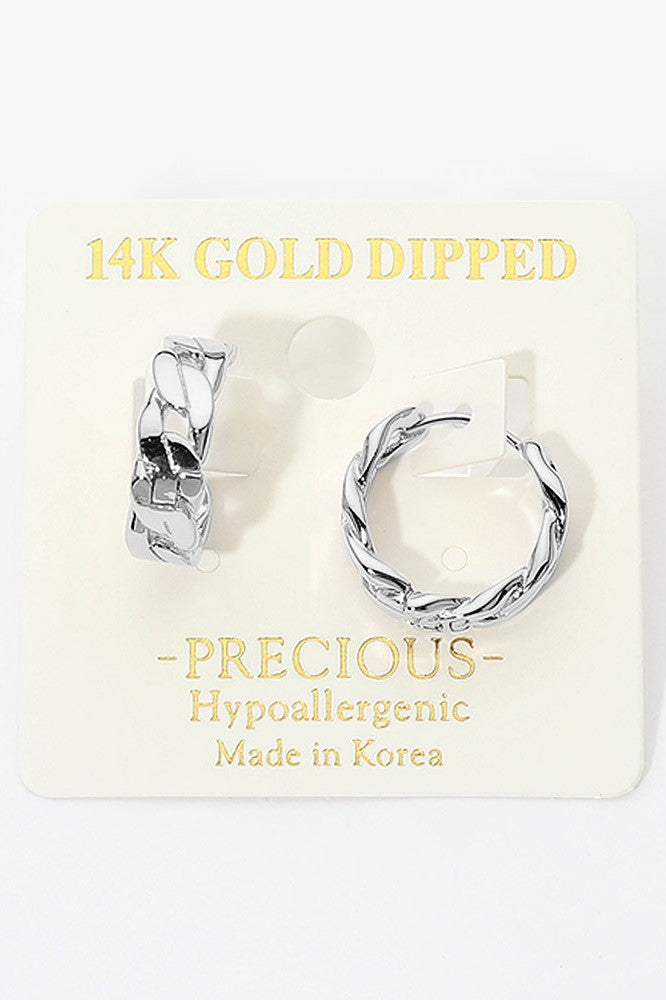 Braided Small Hoop Earring