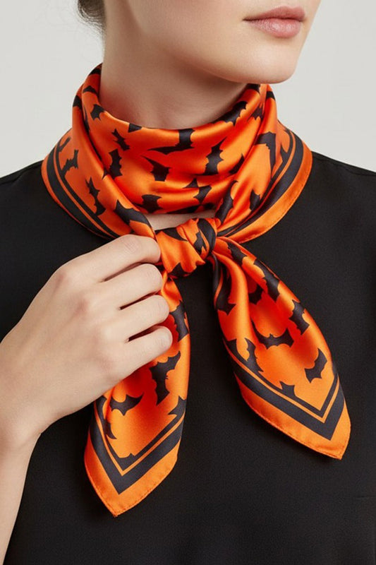 Orange & Black Bat Scarf