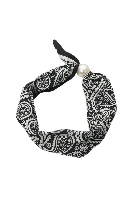 Pearl Magnetic Bead Bandana Scarf Necklace