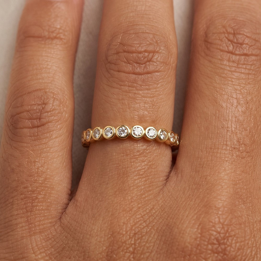 CZ Bezel Eternity Band Ring