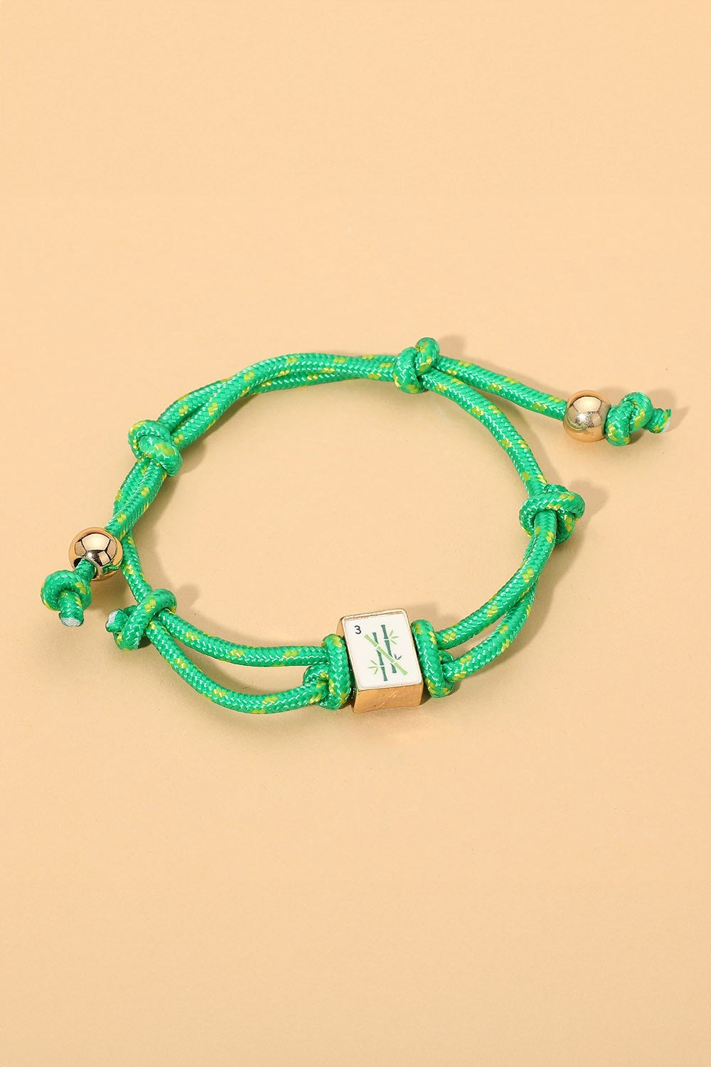 Mahjong Tile Paracord Knot Bracelet