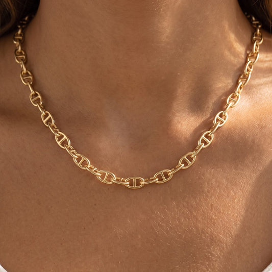 Gold Mariner Chain Link Necklace