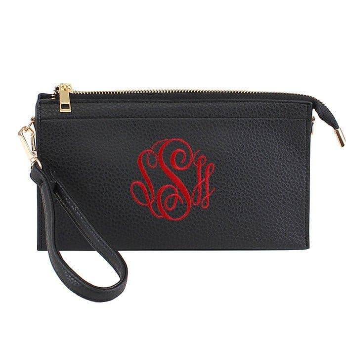 Jaylene Three Compartments Crossbody Bag with Personalization