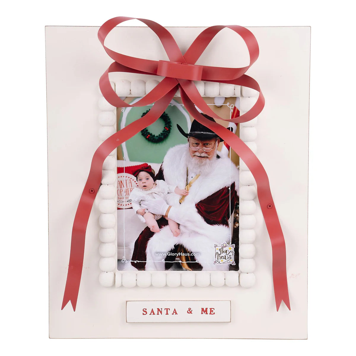 Santa & Me Frame W/ Metal Bow