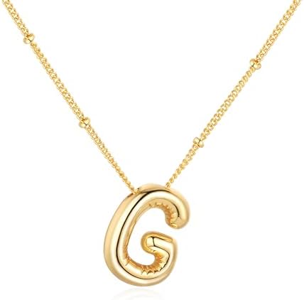 Bubble Balloon Initial Necklace