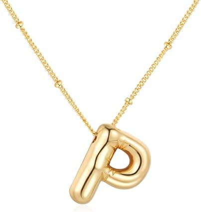 Bubble Balloon Initial Necklace