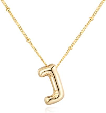 Bubble Balloon Initial Necklace