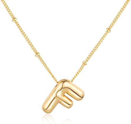 Bubble Balloon Initial Necklace