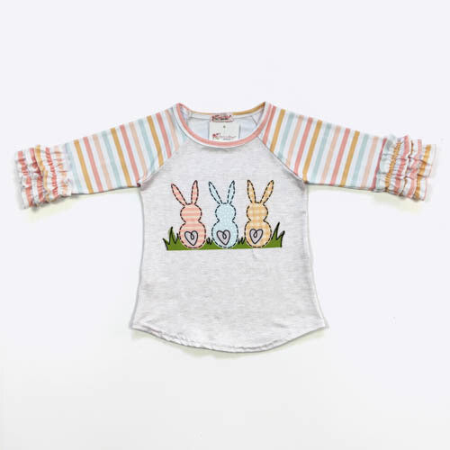 Rabbit Tails Raglan Long Sleeve Top