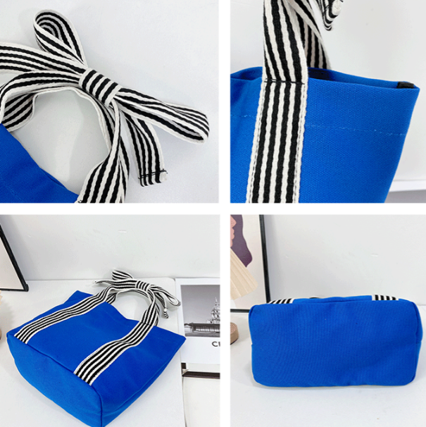 Canvas Tote Bag Beach Bow Handle with Personalization