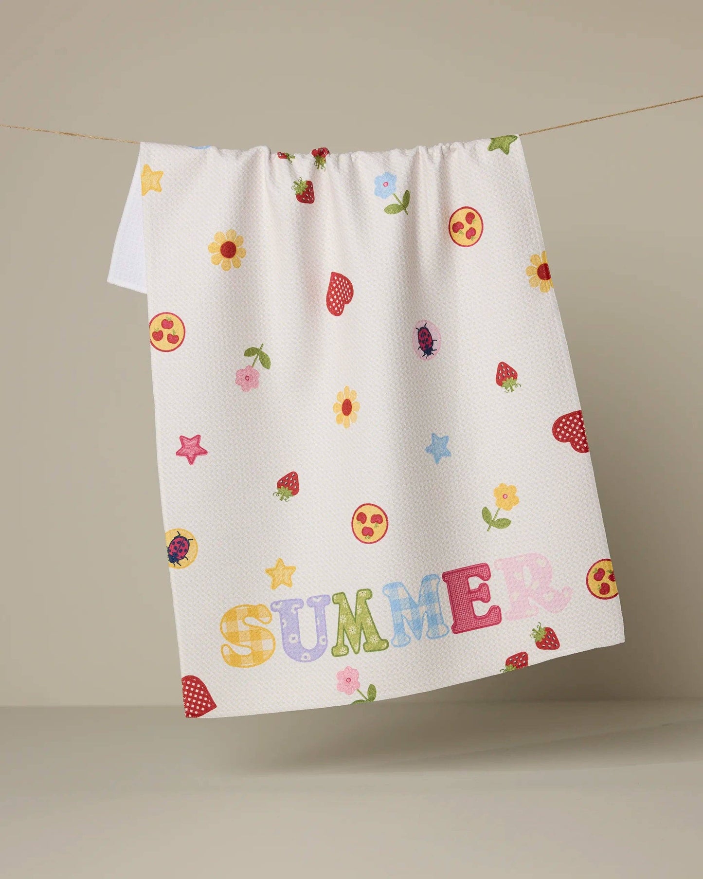 Summer Alphabet Tea Towel