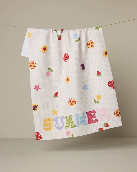 Summer Alphabet Tea Towel