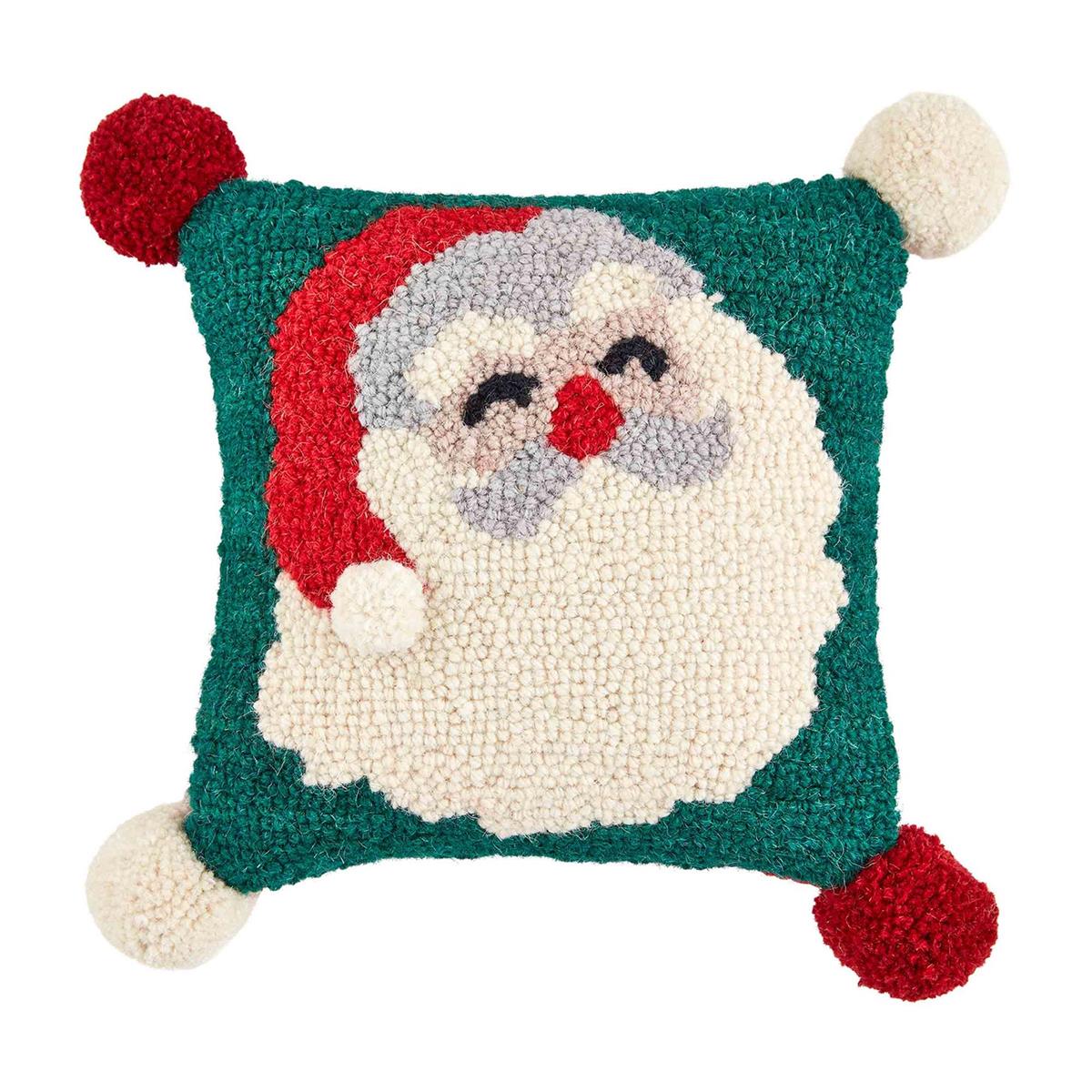 Holiday Mini Square Pom Pom Pillow